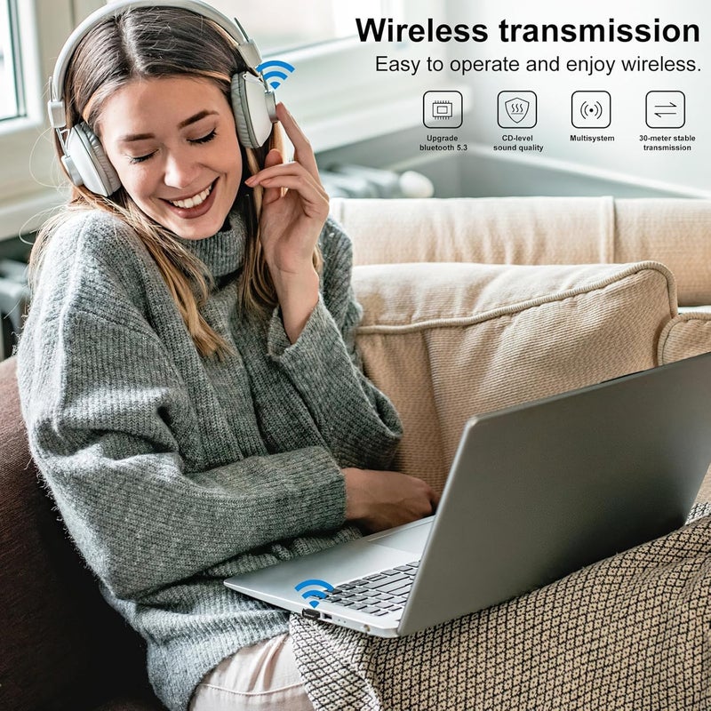BigPlayer USB 5.0 Bluetooth Dongle Receiver – High-Speed Bluetooth 5.0 Adapter for PC, Laptop, Audio Devices, Wireless Keyboard, Mouse – Plug & Play, Up to 100ft Range - Image 2