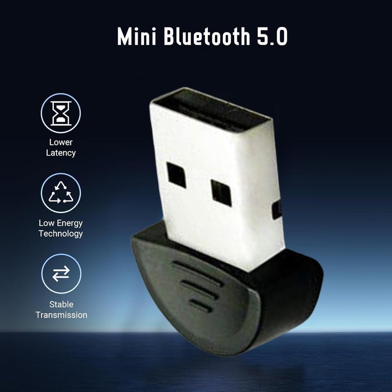 BigPlayer USB 5.0 Bluetooth Dongle Receiver – High-Speed Bluetooth 5.0 Adapter for PC, Laptop, Audio Devices, Wireless Keyboard, Mouse – Plug & Play, Up to 100ft Range - Image 5