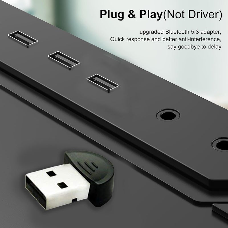 BigPlayer USB 5.0 Bluetooth Dongle Receiver – High-Speed Bluetooth 5.0 Adapter for PC, Laptop, Audio Devices, Wireless Keyboard, Mouse – Plug & Play, Up to 100ft Range - Image 1
