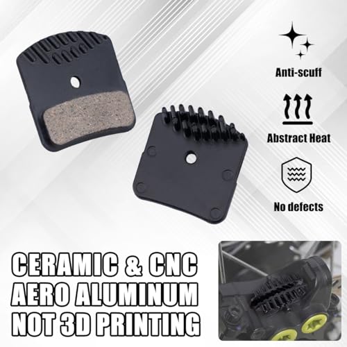 URLWALL 2PCS Brake Pad with Cooling Fin for Sur Ron Light Bee X/S Segway X160 X260 Talaria Sting MX3 R MX4 Shimano H03C, Rear Front Disc Brake Pad Durable Electric Dirt Bike Brake Pads Motorcycle Part - Image 5