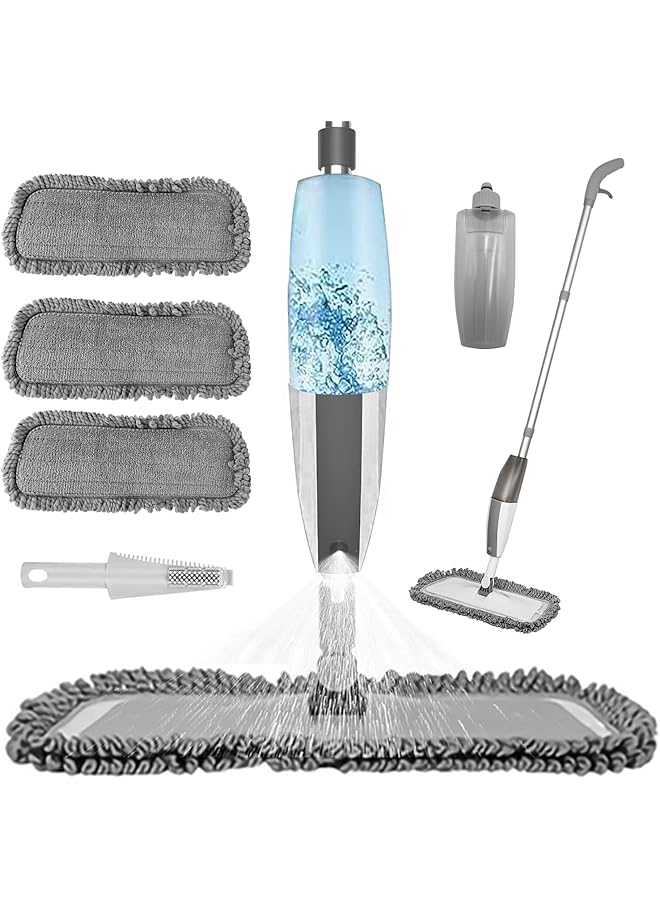 promass Microfiber Spray Mop for Floor Cleaning Floor Mop Dry Wet Mop with 4PCS Reusable Washable Mop Pads Refillable Bottle Sprayer Flat Mops for Laminate Hardwood Ceramic Tile Wood Dust Kitchen - Image 1