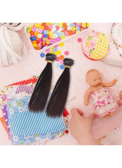 EXCEART Doll Diy Wig Straight Hair 5 Pcs Doll Straight Hair Wig Doll Wigs Doll Hair For Diy Wig Synthetic Doll Hair Wigs  - Image 3
