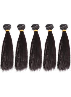 EXCEART Doll Diy Wig Straight Hair 5 Pcs Doll Straight Hair Wig Doll Wigs Doll Hair For Diy Wig Synthetic Doll Hair Wigs  - Image 1