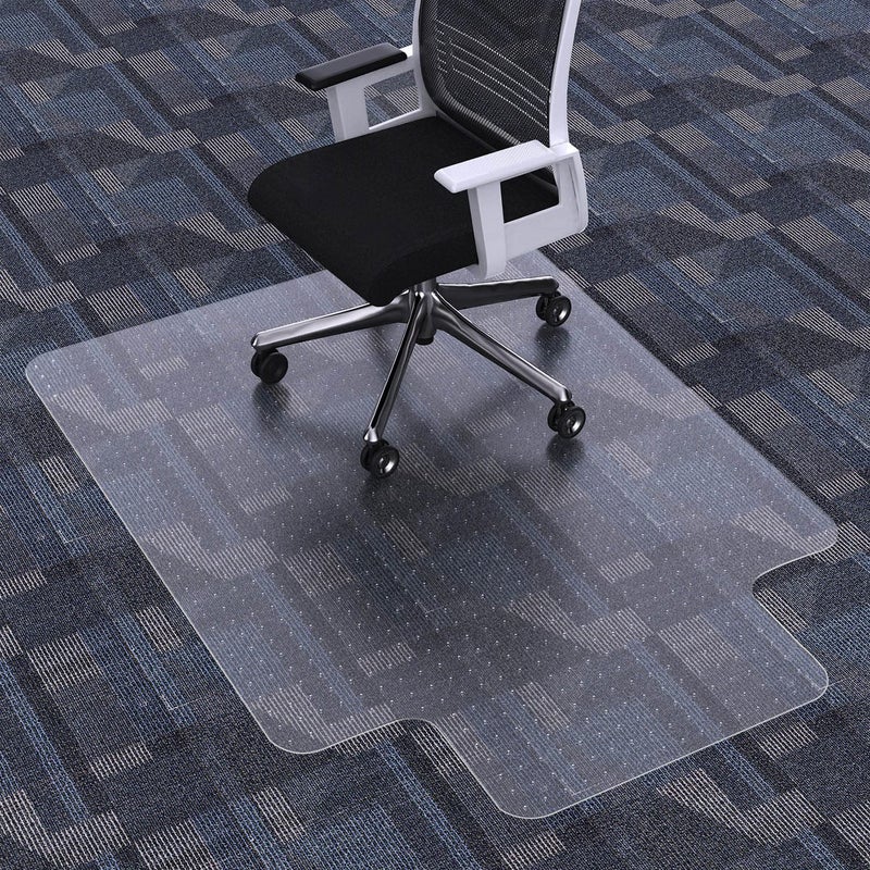 FuturHydro Office Chair Mat for Low Pile Carpet 48 x 36 Clear Computer Desk Chair Mats for Carpeted Floors Easy Glide Rolling Plastic Floor Mat with Lip