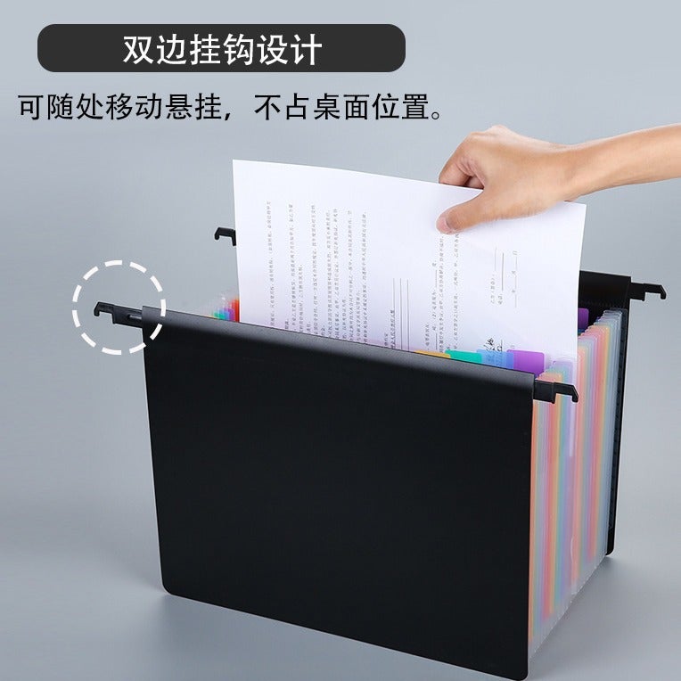 Hanging Three-Side Seal Organ Bag – 25 Large Capacity A4 File Storage with Printed Logo - Image 2