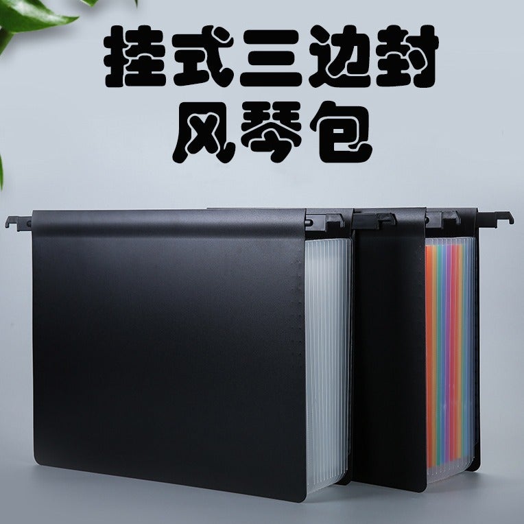 Hanging Three-Side Seal Organ Bag – 25 Large Capacity A4 File Storage with Printed Logo - Image 3