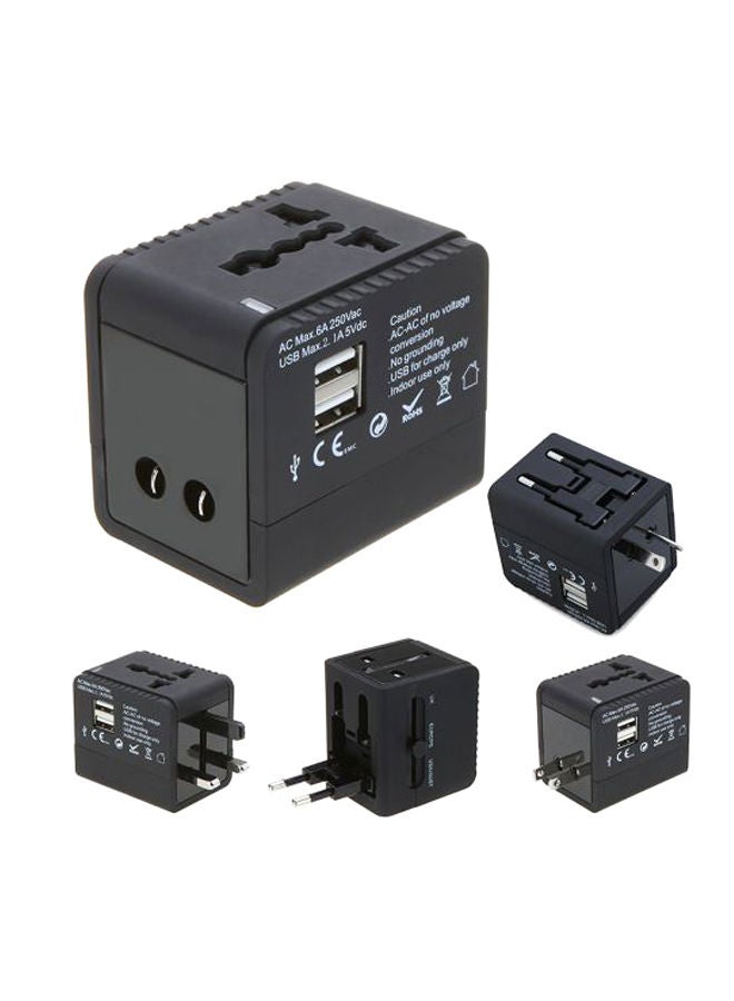 NIBEMINENT Universal Travel Adapter Charger Black