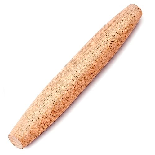 VINMEN French Rolling Pin for Baking - AMPSEVEN Wooden Rolling Pin Dough Roller for Pizza Fondant Pasta Dumpling tortillas (20cm(7.9inch)) - Image 1