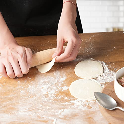 VINMEN French Rolling Pin for Baking - AMPSEVEN Wooden Rolling Pin Dough Roller for Pizza Fondant Pasta Dumpling tortillas (20cm(7.9inch)) - Image 4