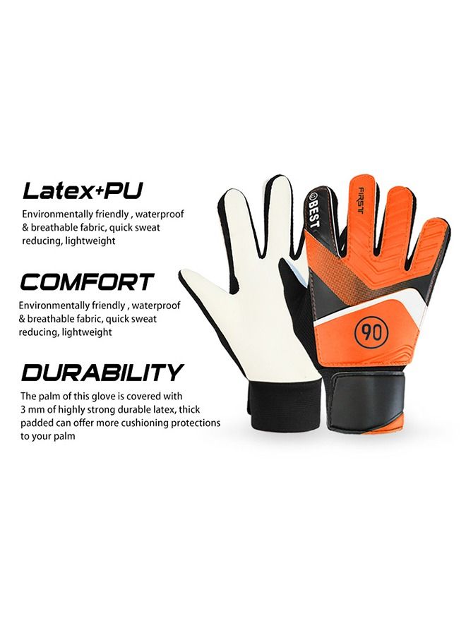 Best Youth Soccer Goalkeeper Gloves Orange - Image 3