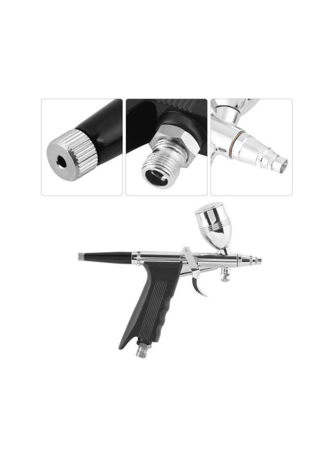 Beauenty Airbrush Kit, Gravity Paint Air Brush Spray Gun Dual Action Air Brush Craft Paint Tools Tattoo Hose Kit Set, 0.3mm 0.5mm 0.8mm Nozzles Cups Set Kit for Color Models Leather Clothes Car Printing  - Image 2