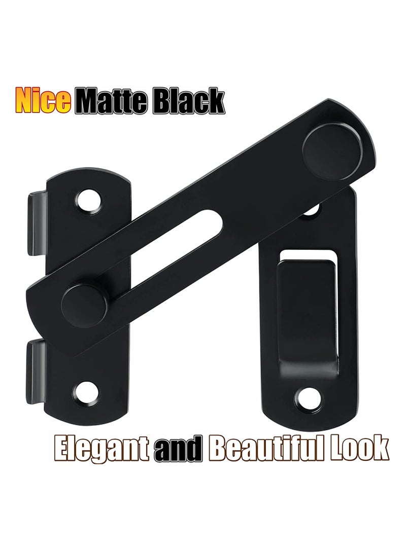 SYOSI 3 PCS Door Lock Stainless Steel Gate Latches Flip Latch Safety Door Bolt Latch Lock MK001 Matte Black Finish  - Image 3