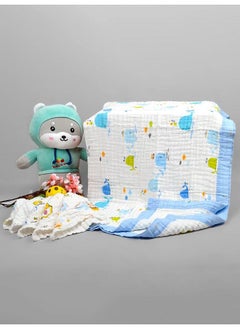MOM'S HOME Baby Super Soft Absorbent Muslin 6 Layer Wash Towel100X100 Cm (0 3 Years)Designer Printed Any Design  - Image 2