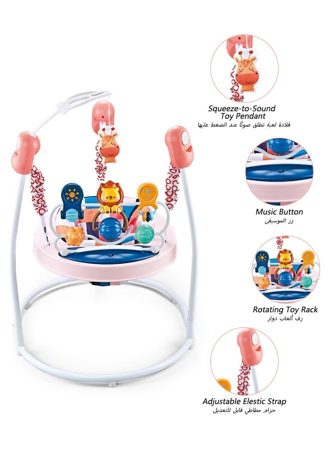 HAYALUX Baby Jumper Bouncer, Adjustable Baby Jumper Walker, Infant Activity Cneter With Squeeze to Sound Toy Pendant And Music - Image 1