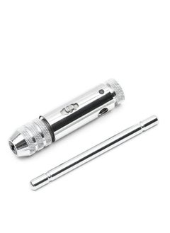Y&D Adjustable Silver T Handle Ratchet Tap Holder Wrench with 5pcs M3 M8 3mm 8mm Machine Screw Thread Metric Plug shaped  - Image 3