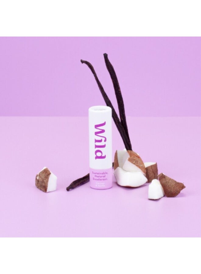 Wild Refillable, Natural Deodorant with Case Coconut And Vanilla 16g - Image 3