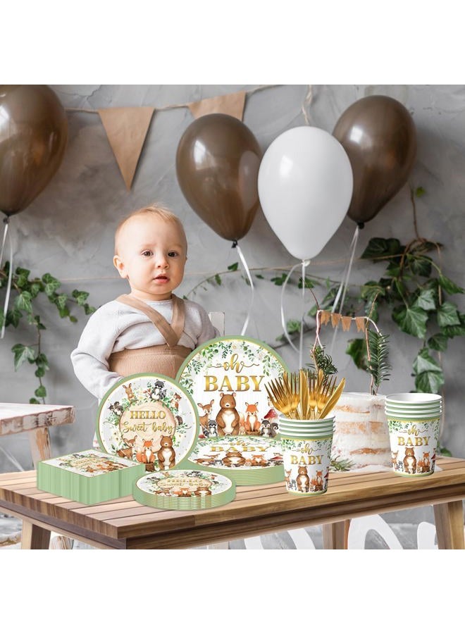 Cextoga Animal Party Supplies,Hello Bbay Decorations Tableware Set - Image 5