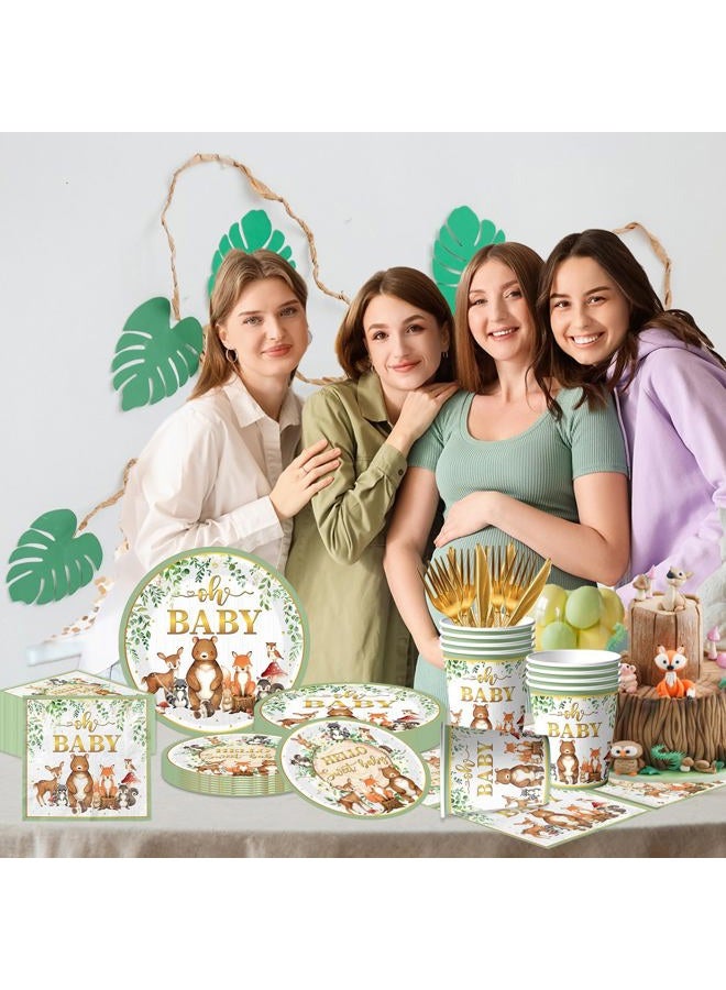 Cextoga Animal Party Supplies,Hello Bbay Decorations Tableware Set - Image 2