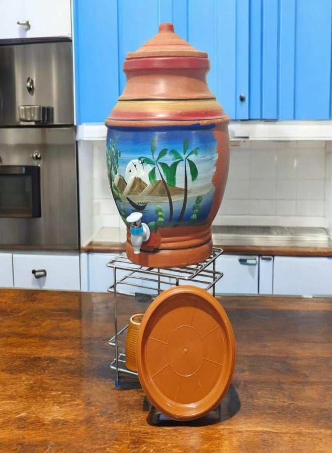 Shivaaro Heavy Stainless Steel Matka Stand with Tray Holder | Pot Stand for Water Dispenser, Water Jar, Matka Rack | Rust-Proof, Sturdy Build (20 x 20 x 18 cm) - Image 4