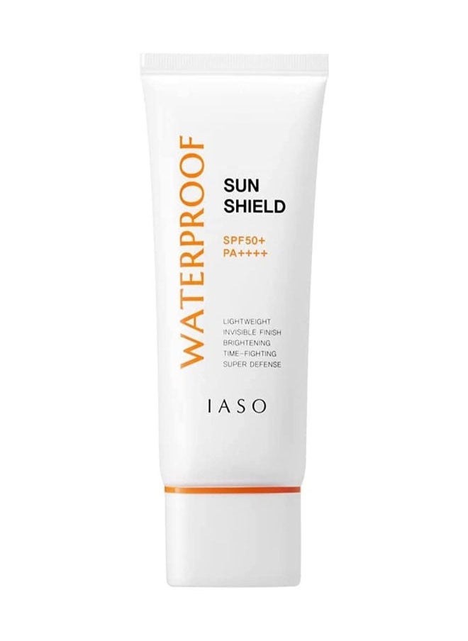 iaso IASO SUN SHIELD WATERPROOF SPF50+/PA++++ 70ml Made in Korea ㅣ No White-cast ㅣ Light-weight ㅣWatery texture ㅣ Strong UV Protection  - Image 1