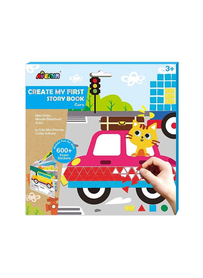 Avenir Cars Mosaic Junior Kit: Fun Diy Activity for Kids Improve Coordination and Perception of Colors Ideal Gift for Kids 3+ - Image 1
