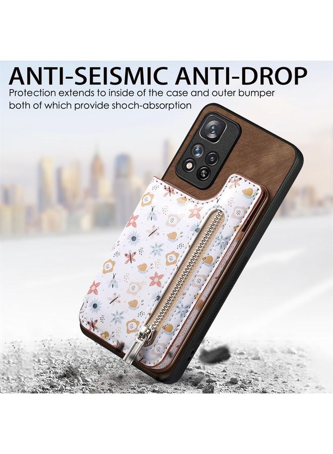 S-TOP Case For Redmi 9C Retro Painted Zipper Wallet Back Phone Case - Image 5