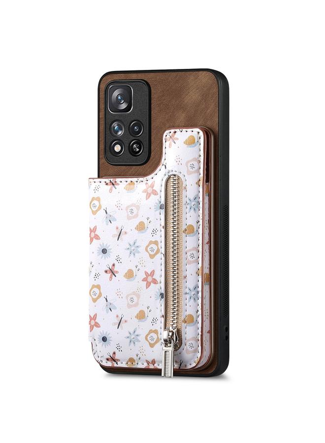 S-TOP Case For Redmi 9C Retro Painted Zipper Wallet Back Phone Case - Image 1