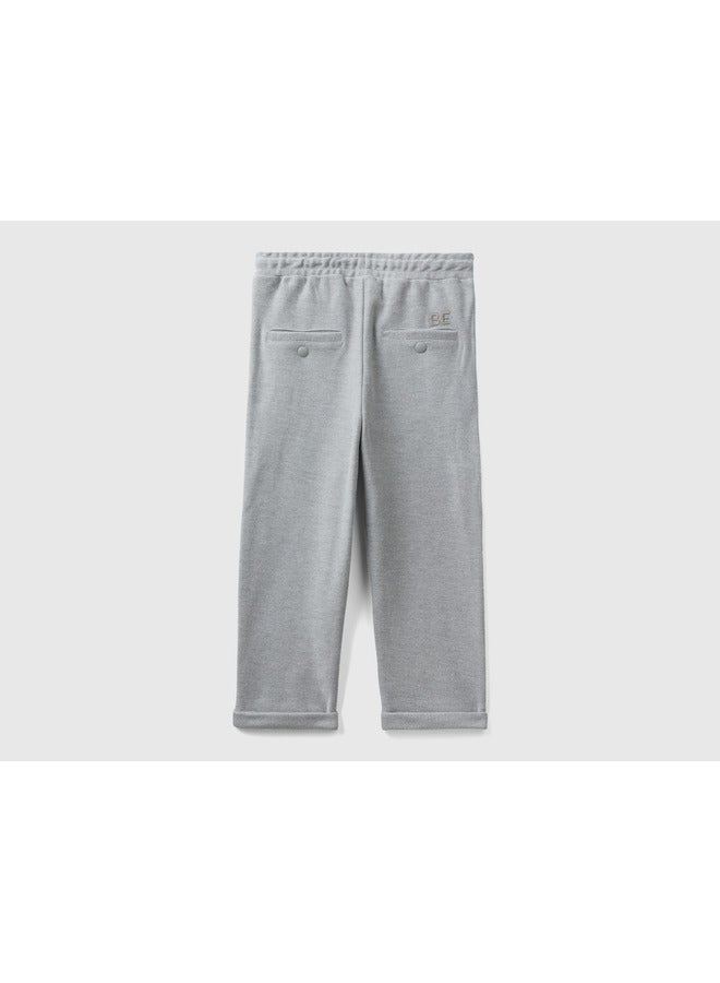 UNITED COLORS OF BENETTON Carrot Fit Joggers With "Be" Embroidery - Image 2