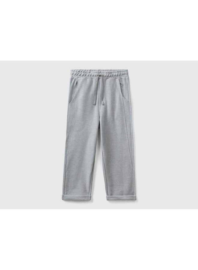 UNITED COLORS OF BENETTON Carrot Fit Joggers With "Be" Embroidery - Image 1