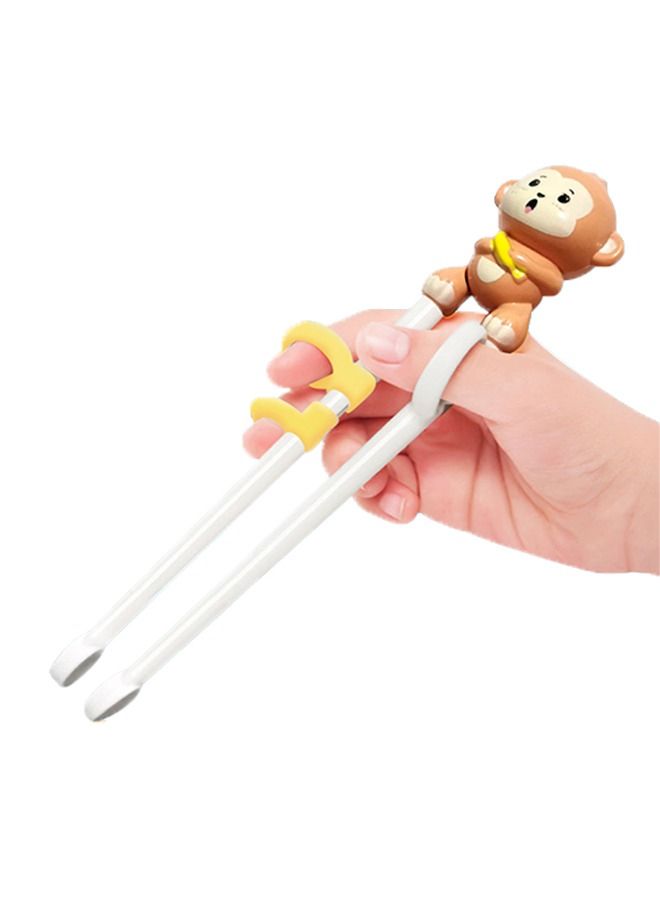 مجموعة عيدان تدريب الأطفال، تحتوي على زوج من عيدان تعليم الأطفال ملعقة، رأس قرد ممتع، مساعد جيد لتعلم استخدام العيدان، عيدان تعليم الكرتون - Image 5