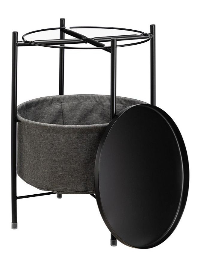 ULHYC Nordic Style Coffee Round Sofa Side Snack End Table with Storage Basket Metal Nightstand  - Image 4