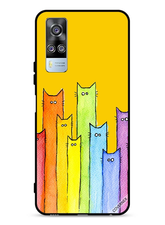 Covernex vivo Y51 2020 Protective Case Cover Cat Puppet Art - Image 1