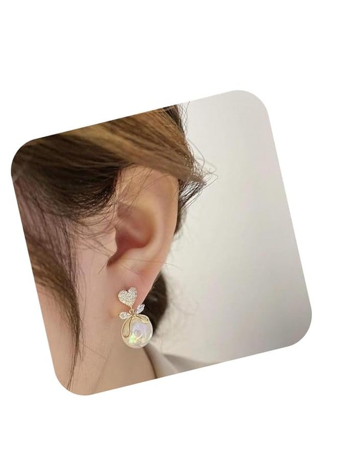 BEAUTIVIA Simple Korean Pearl Stud Earrings Classic Everyday Look - Image 1