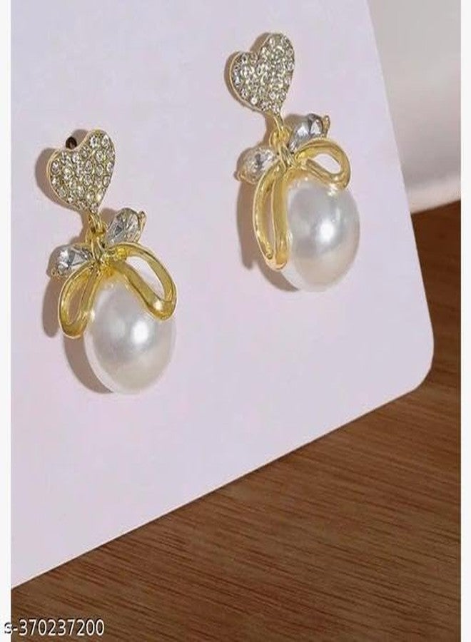 BEAUTIVIA Simple Korean Pearl Stud Earrings Classic Everyday Look - Image 2