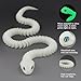TiTiC 3D Printed Snake Animals Toys Articulated Flexible 3D Printed Viper Fidget Toy Realistic Slithering Design Home Office Executive Desk Decor Green Glow 18 in - Image 4