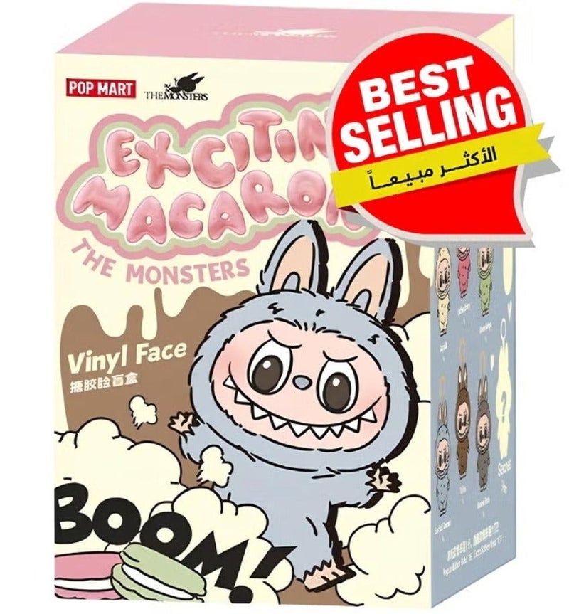 Pop Mart x Coolrain LABO 100% Authentic Labubu The Monsters Tasty Macarons Vinyl Plush Pendant Single Blind Box origi - Image 1