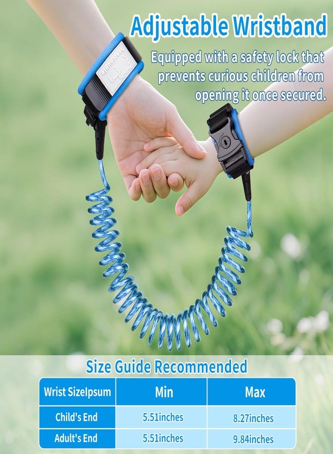bearcouple 8.2Ft+4.92Ft Child Safety Harness Leash with Lock & Reflective Straps -2 Pack Anti Lost Walking Reins for Toddlers, Kids in Shopping, Airport, Zoo & Theme Park (Blue+Orange) - Image 3
