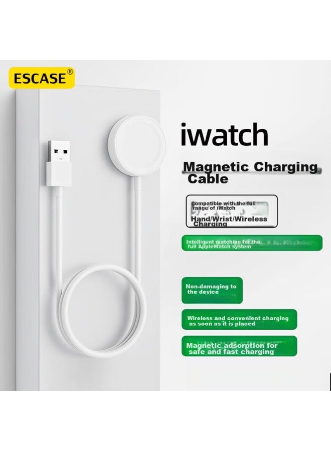 ESCASE Escase Apple Watch Charger, Wireless Iwatch Magnetic Charging Dock, Magsafe Watch Charging Cable, Usb Compatible, Suitable For Apple Watch 9/8/7/6/5/4/3/2se/ultra  - Image 1