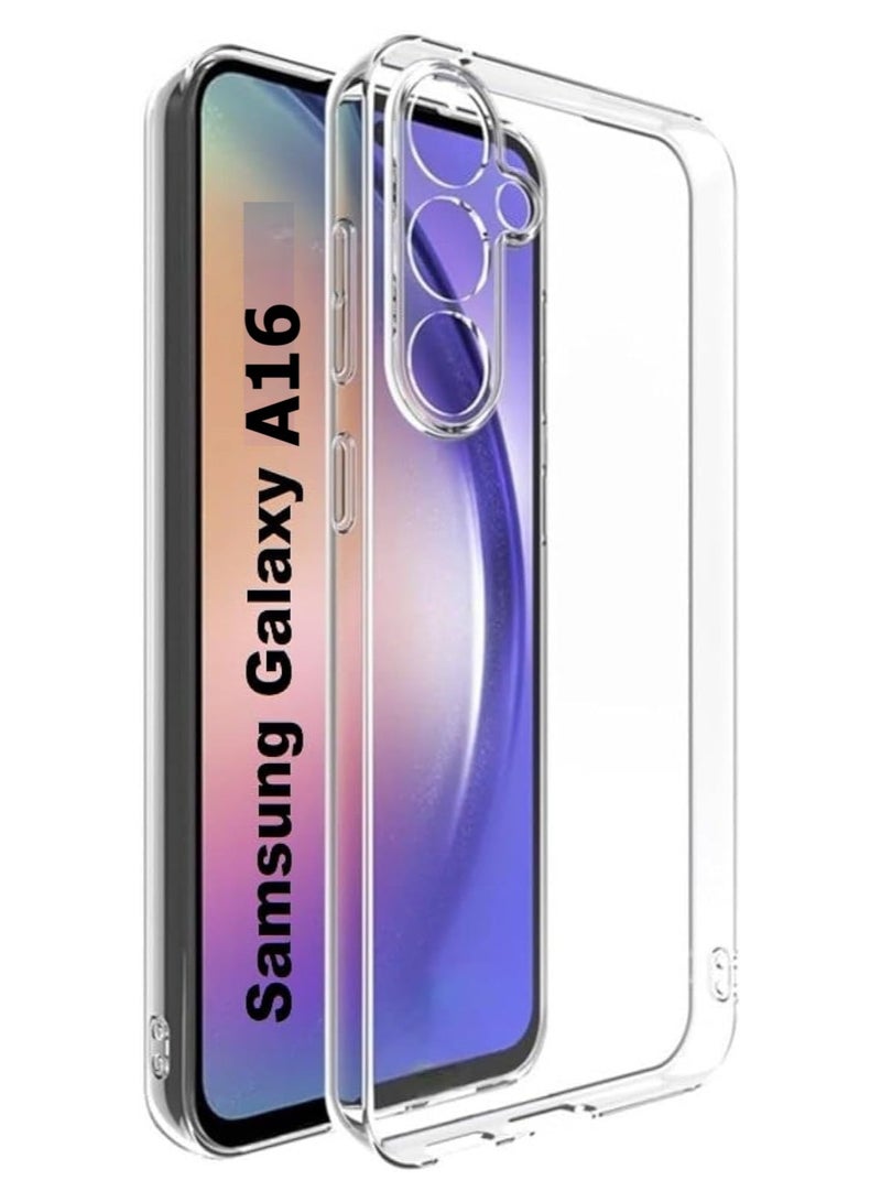 Case for Samsung Galaxy A16 Clear Cover Transparent Soft Flexible TPU Slim Anti fall Protection Case Lightweight Cover compatible for Samsung Galaxy A16  - Image 1