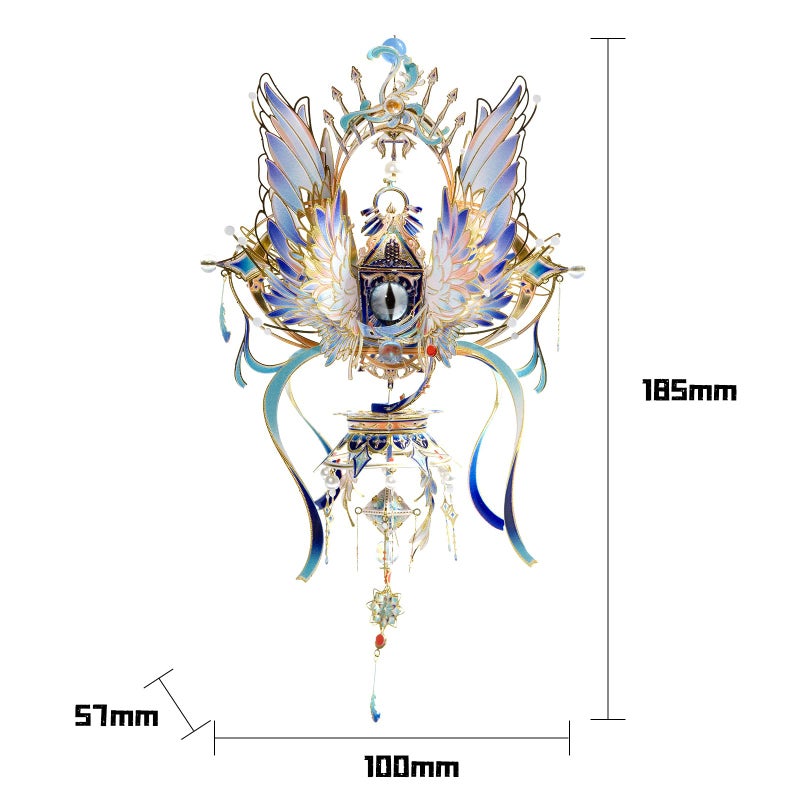 MU 3D Metal Puzzles Model Kits for Adults Building The Red Eye of Angel, Wedjat-Eyes Steel Jigsaw Ancient Myths Magic Power DIY Sets, Dad Birthday New Year Xmas Home Desk Decor - Image 3