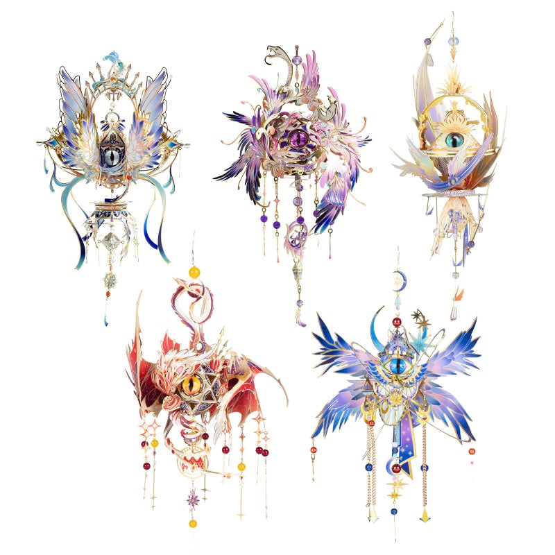 MU 3D Metal Puzzles Model Kits for Adults Building The Red Eye of Angel, Wedjat-Eyes Steel Jigsaw Ancient Myths Magic Power DIY Sets, Dad Birthday New Year Xmas Home Desk Decor - Image 2