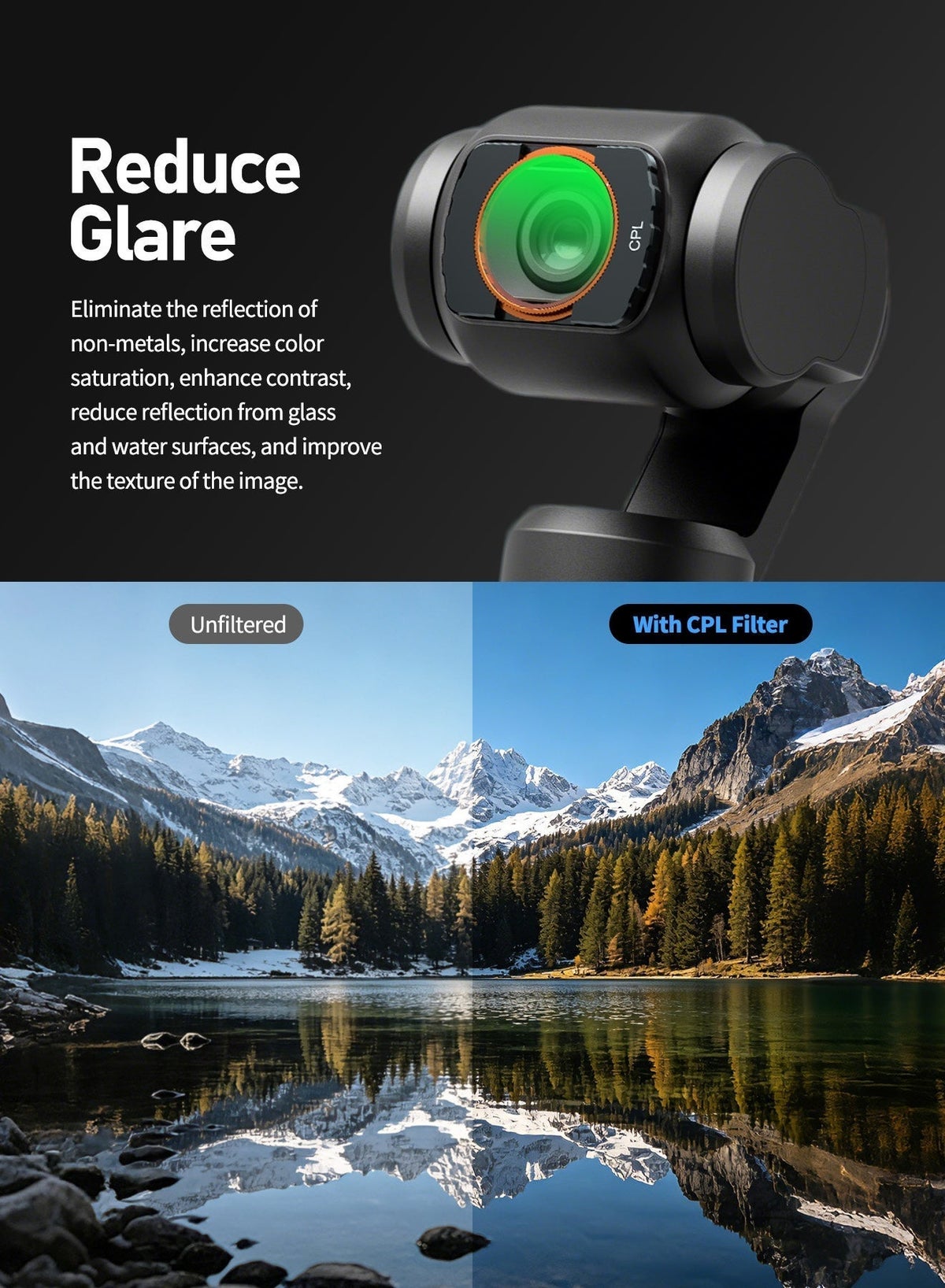 لوموكس Lumox Cpl Magnetic Camera Lens Filter For Dji Osmo Pocket 3