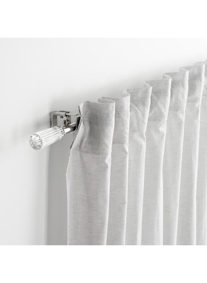 Zaboon Curtain rod set, silver-colour, 120-210 cm 19 mm - Image 3