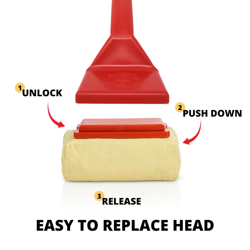 Grill Rescue BBQ Replaceable Cleaning Head, Bristle Free - Durable and Unique Grill Tools for Cast Iron or Stainless-Steel Grates, Barbecue Cleaner (Replaceable Head) - Image 2