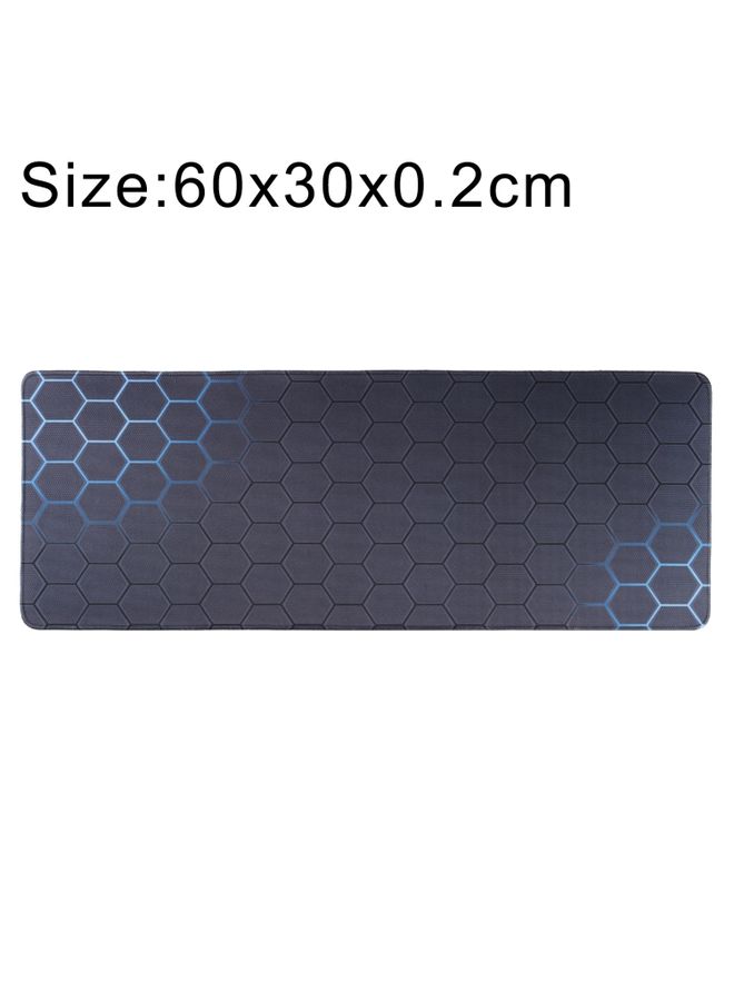 BURAQ Anti-Slip Rubber Cloth Surface Game Mouse Mat Keyboard Pad, Size:60 x 30 x 0.2cm(Blue Honeycomb)  - Image 1