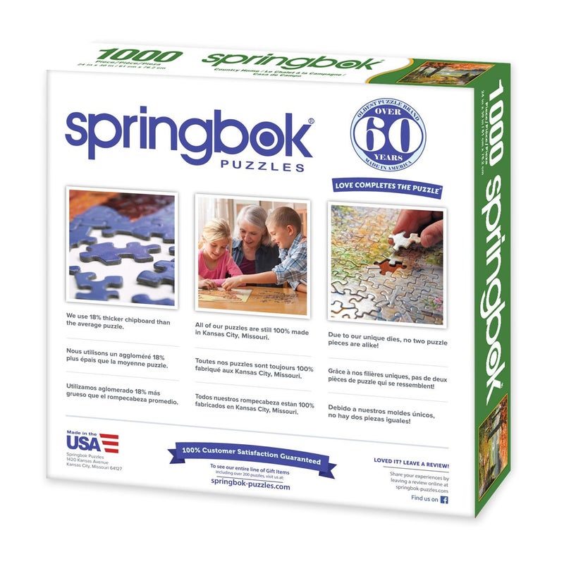 Springbok - Country Home - 1000 Piece Jigsaw Puzzle- Fall Landscape That's Relaxing - Image 3