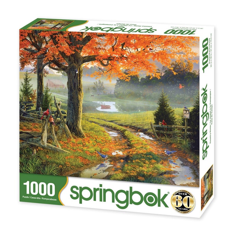 Springbok - Country Home - 1000 Piece Jigsaw Puzzle- Fall Landscape That's Relaxing - Image 2