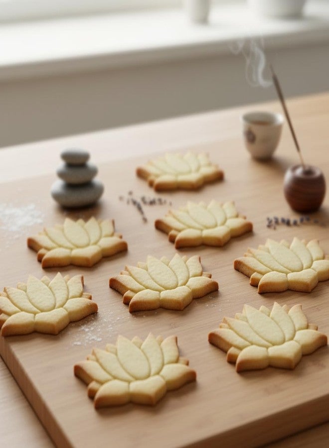 BAKERLOGY Lotus Flower Cookie Cutter - Detailed Biscuit Cutter Design for Baking and Crafts, ideal on fondant, dough, clay - Image 3