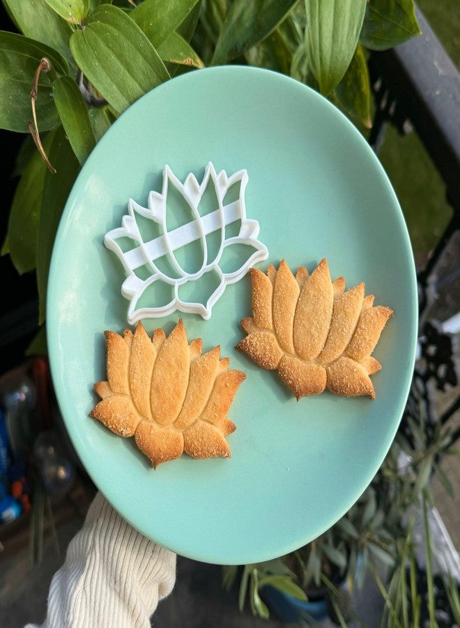 BAKERLOGY Lotus Flower Cookie Cutter - Detailed Biscuit Cutter Design for Baking and Crafts, ideal on fondant, dough, clay - Image 5