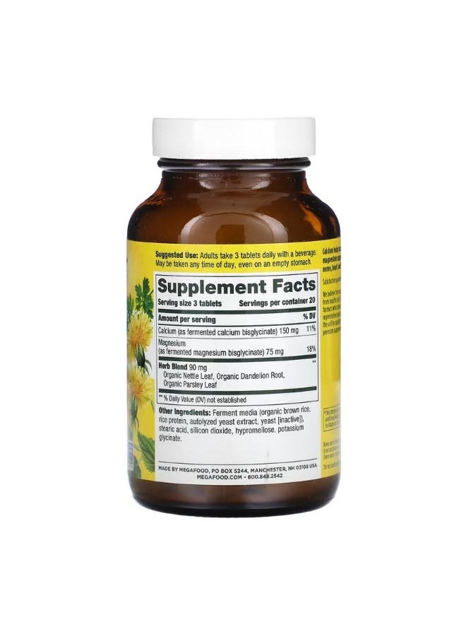 MegaFood Calcium and Magnesium  60 Tablets  - Image 2